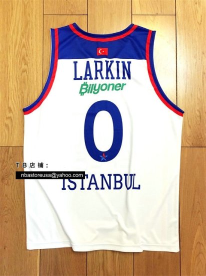 0 Shane Larkin Anadolu Efes Istanbul Euroleague Home Jersey White